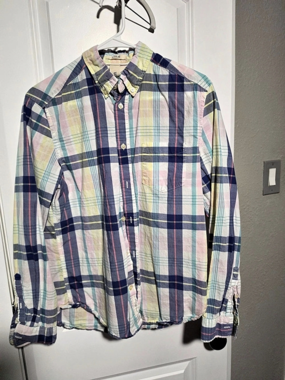 H&M Plaid Button Down Cotton Shirt Size Small